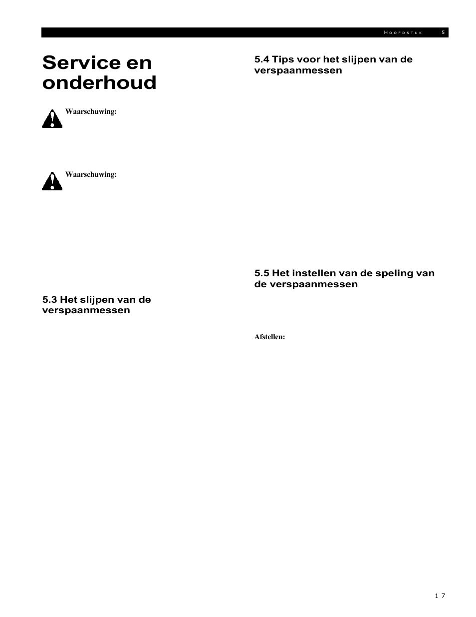 Service en onderhoud | Echo 72854s User Manual | Page 120 / 206