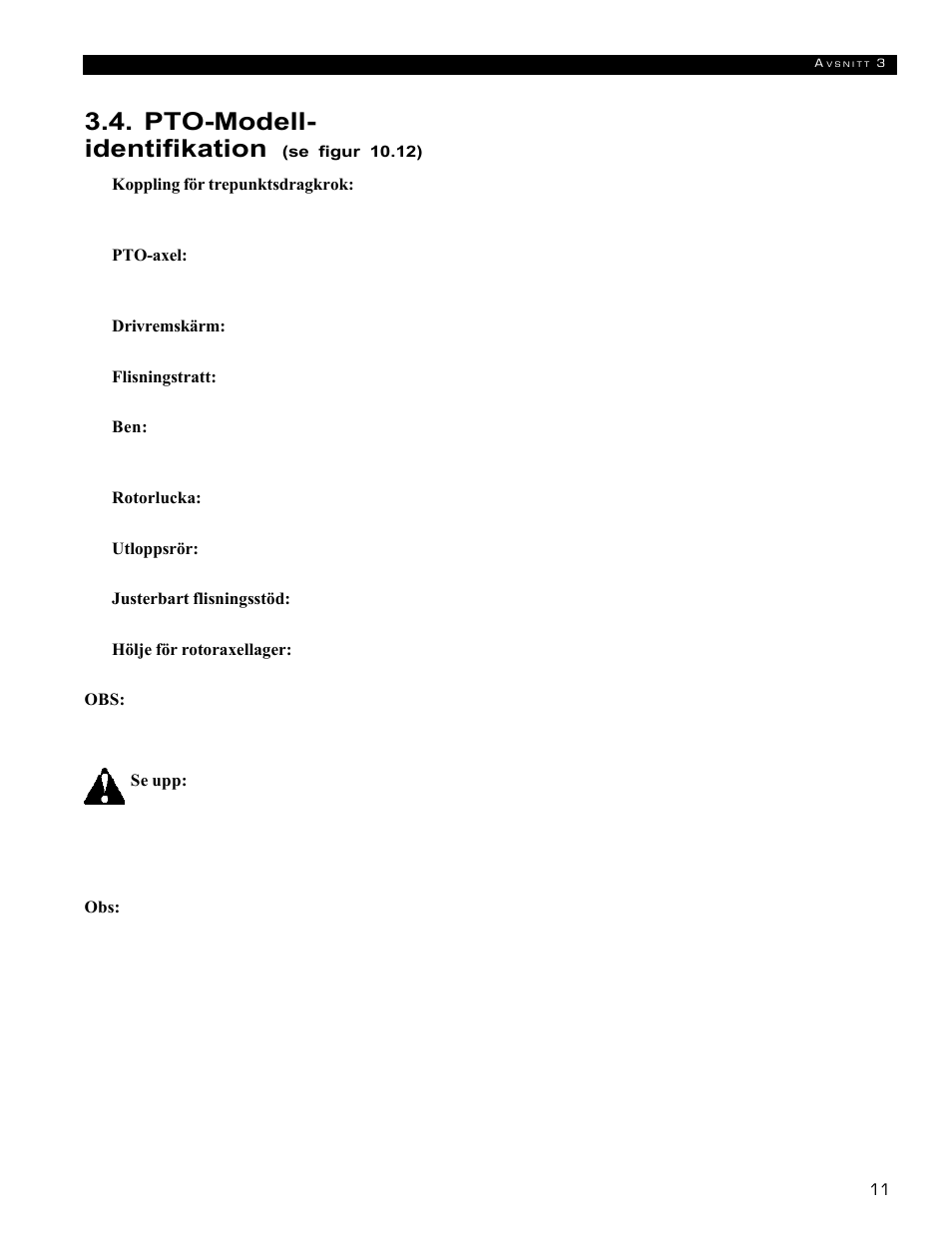Pto-modell- identifikation | Echo 72854s User Manual | Page 180 / 206