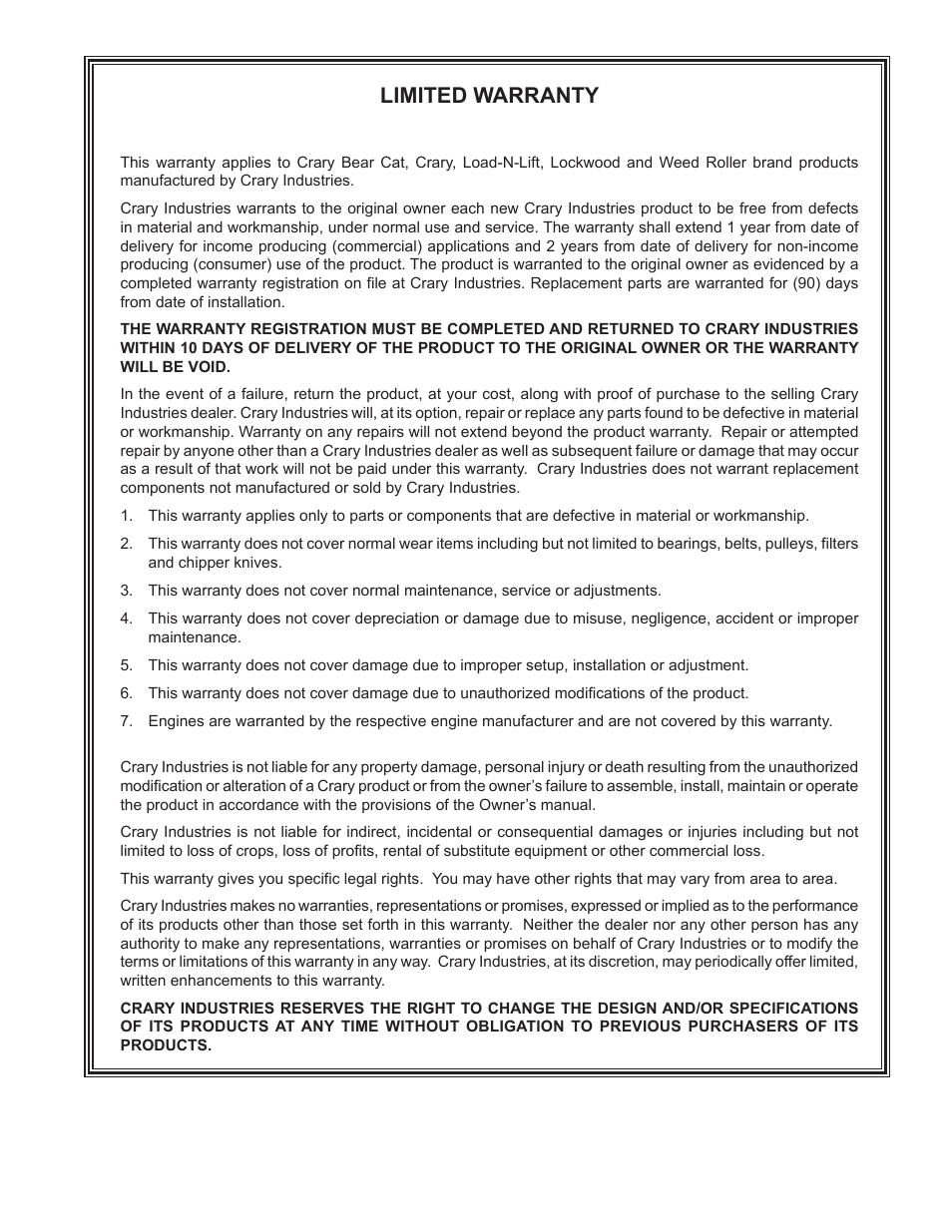 Limited warranty | Echo 72854s User Manual | Page 3 / 206