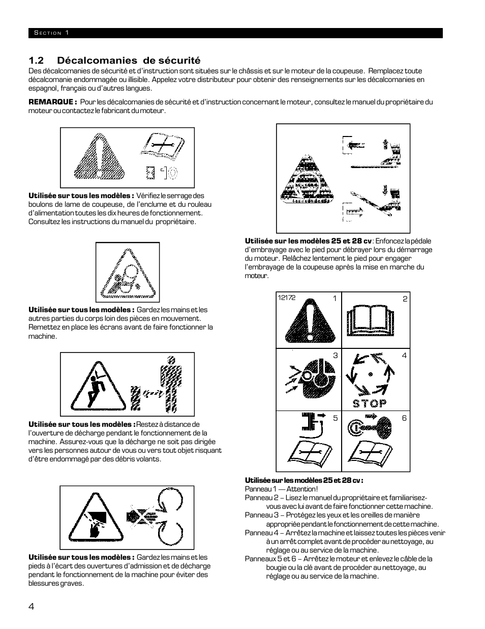 2 décalcomanies de sécurité | Echo 72854s User Manual | Page 41 / 206
