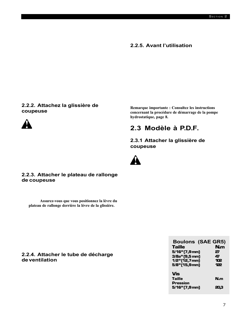 3 modèle à p.d.f | Echo 72854s User Manual | Page 44 / 206