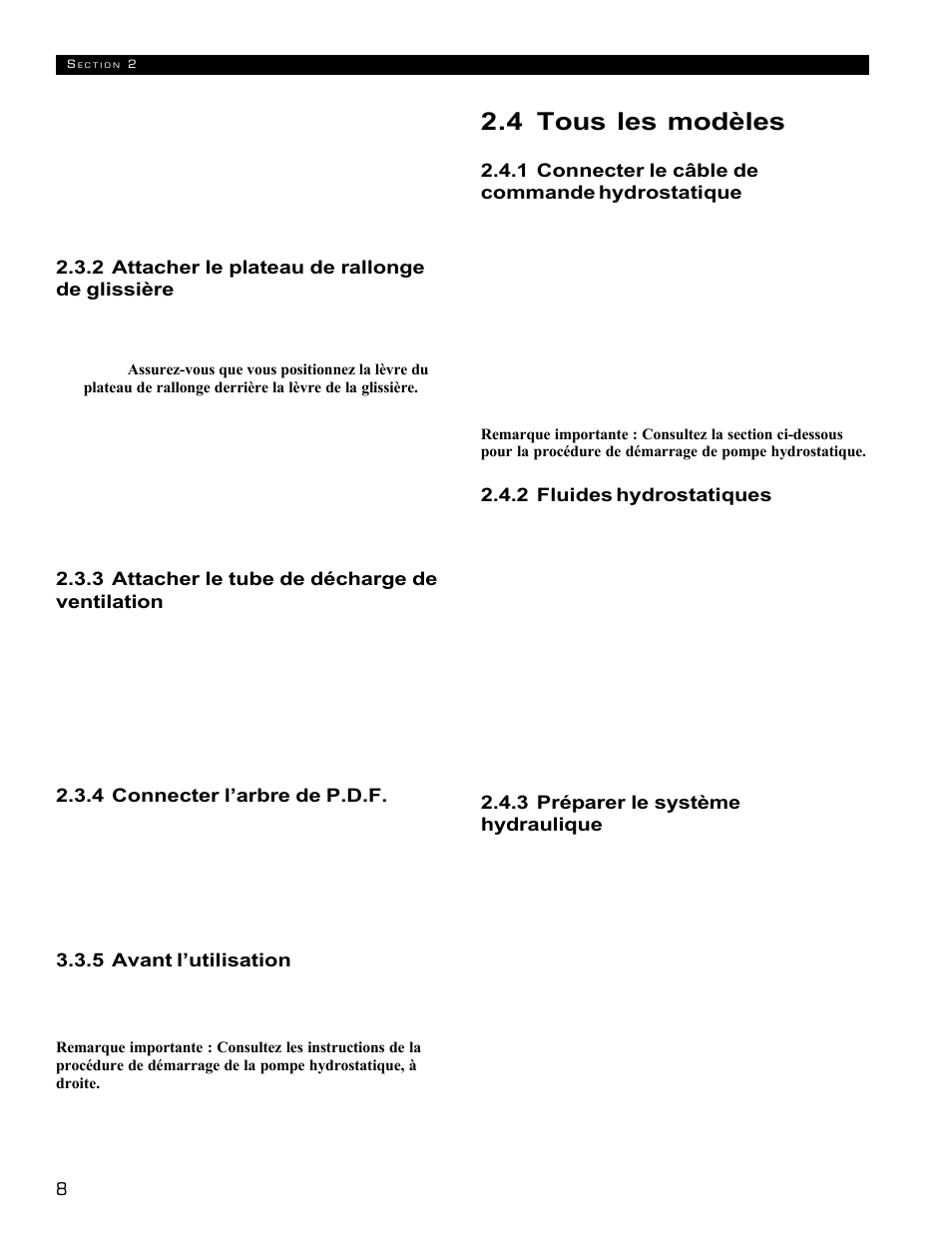 4 tous les modèles | Echo 72854s User Manual | Page 45 / 206
