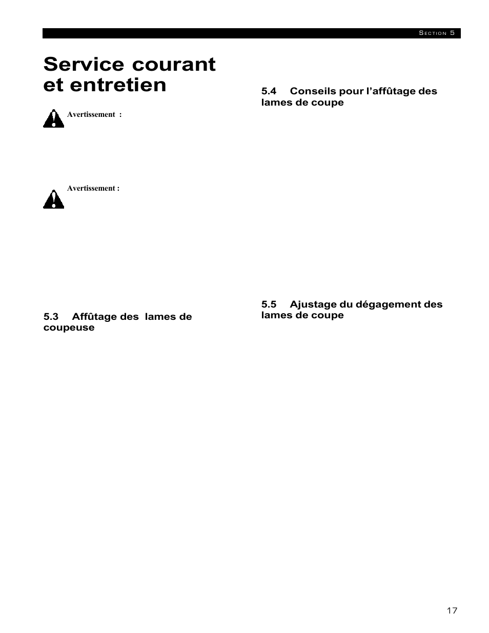 Service courant et entretien | Echo 72854s User Manual | Page 54 / 206