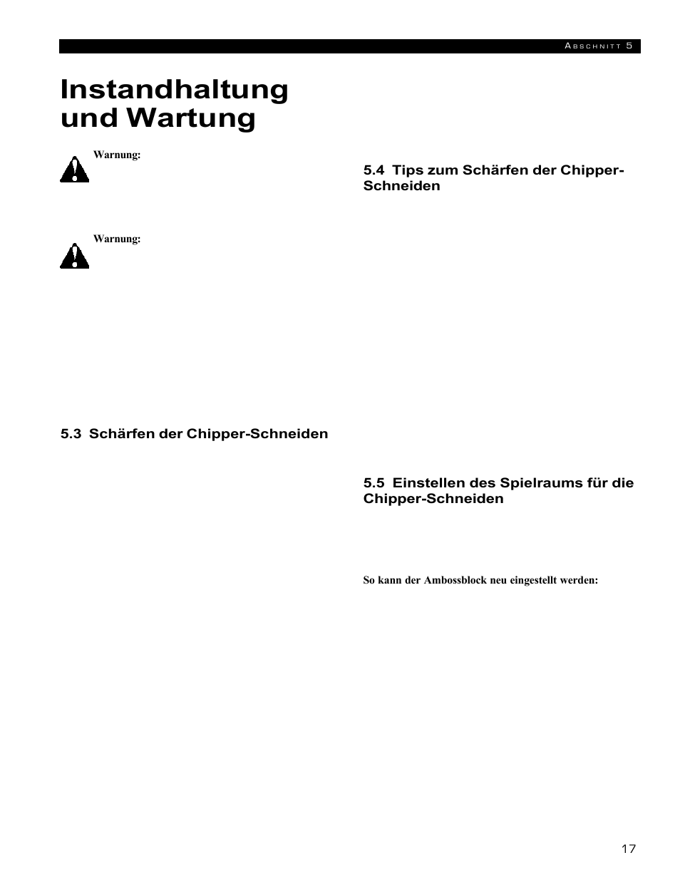 Instandhaltung und wartung | Echo 72854s User Manual | Page 87 / 206