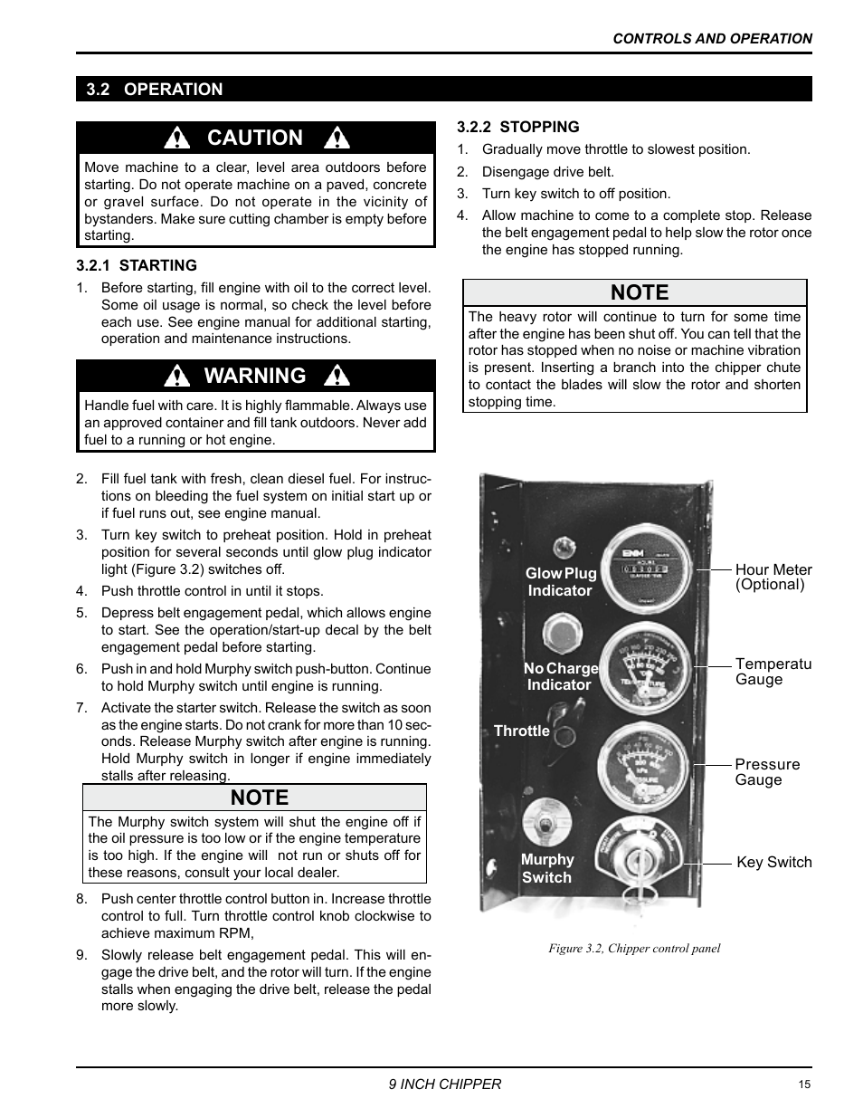 2 operation, Warning, Caution | Echo 72928 Owners Manual v.6 User Manual | Page 17 / 33