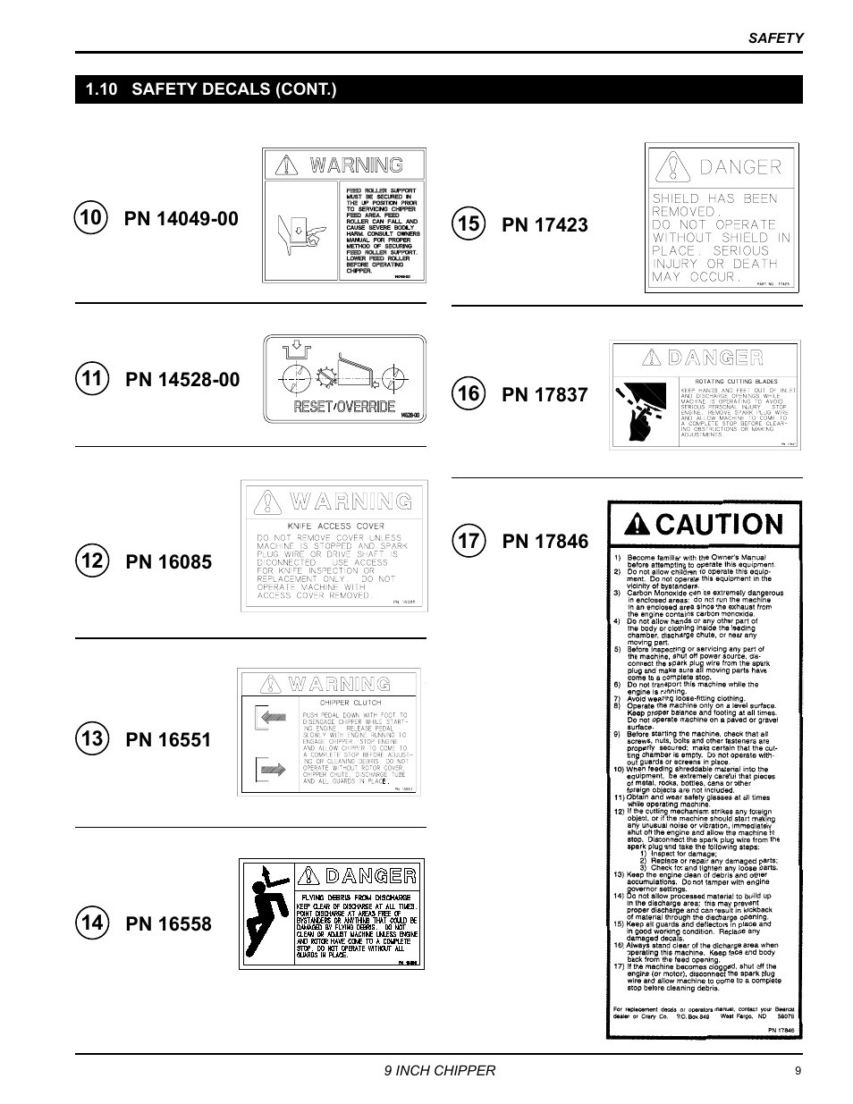 10 safety decals (cont.) | Echo 72928 Owners Manual v.5 User Manual | Page 11 / 33