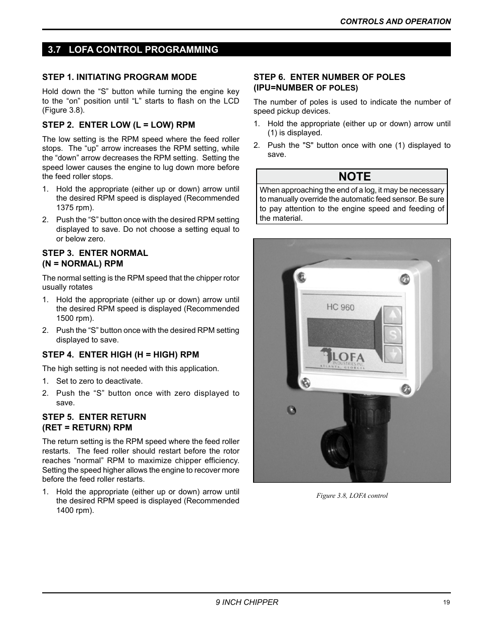 7 lofa control programming | Echo 72928 Owners Manual v.5 User Manual | Page 21 / 33