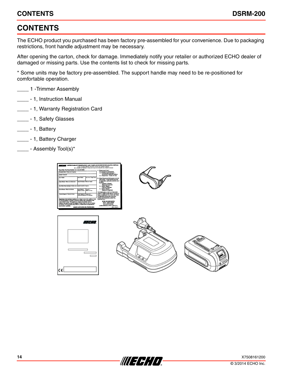 Echo DSRM-200 User Manual | Page 14 / 28