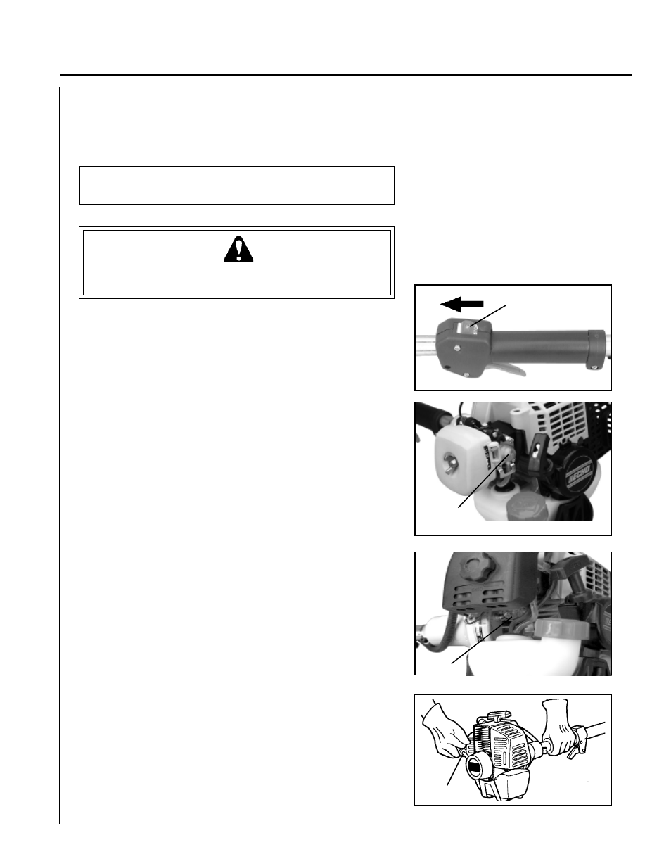 Warning danger | Echo PE-260 Serial 03001001 - 03999999 User Manual | Page 21 / 36