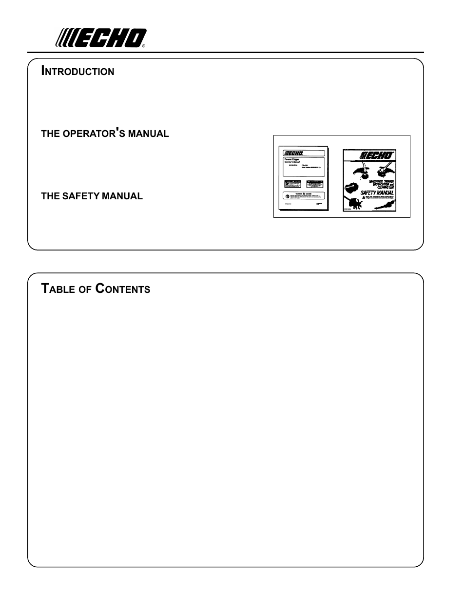 Echo PE-230 Serial 05001001 - 05011200 User Manual | Page 2 / 26