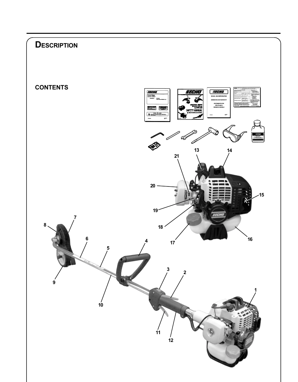 Echo PE-230 Serial 05001001 - 05011200 User Manual | Page 7 / 26