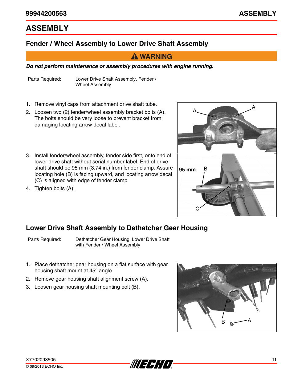 Assembly | Echo 99944200563 User Manual | Page 11 / 24