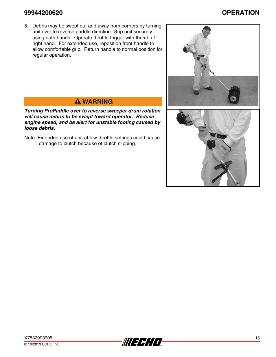 Echo 99944200620 User Manual | Page 15 / 24