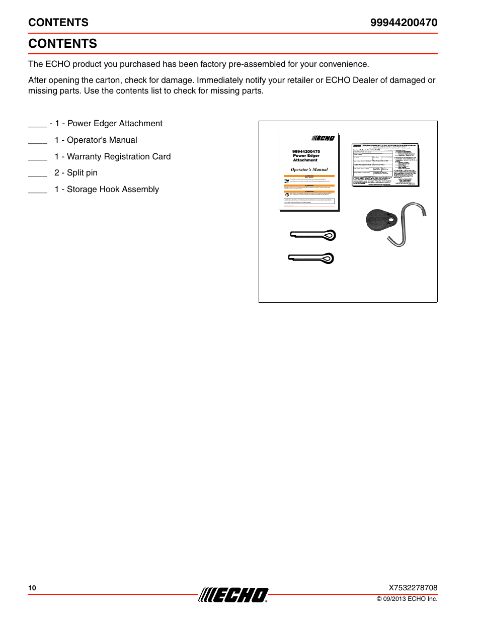 Echo 99944200470 User Manual | Page 10 / 24