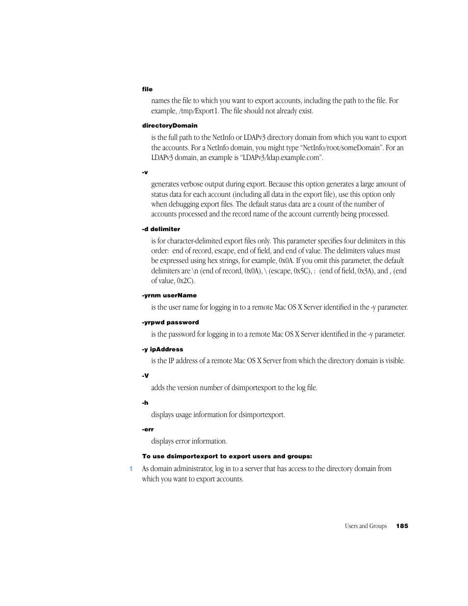 Apple Mac OS X Server (Administrator’s Guide) User Manual | Page 185 / 622