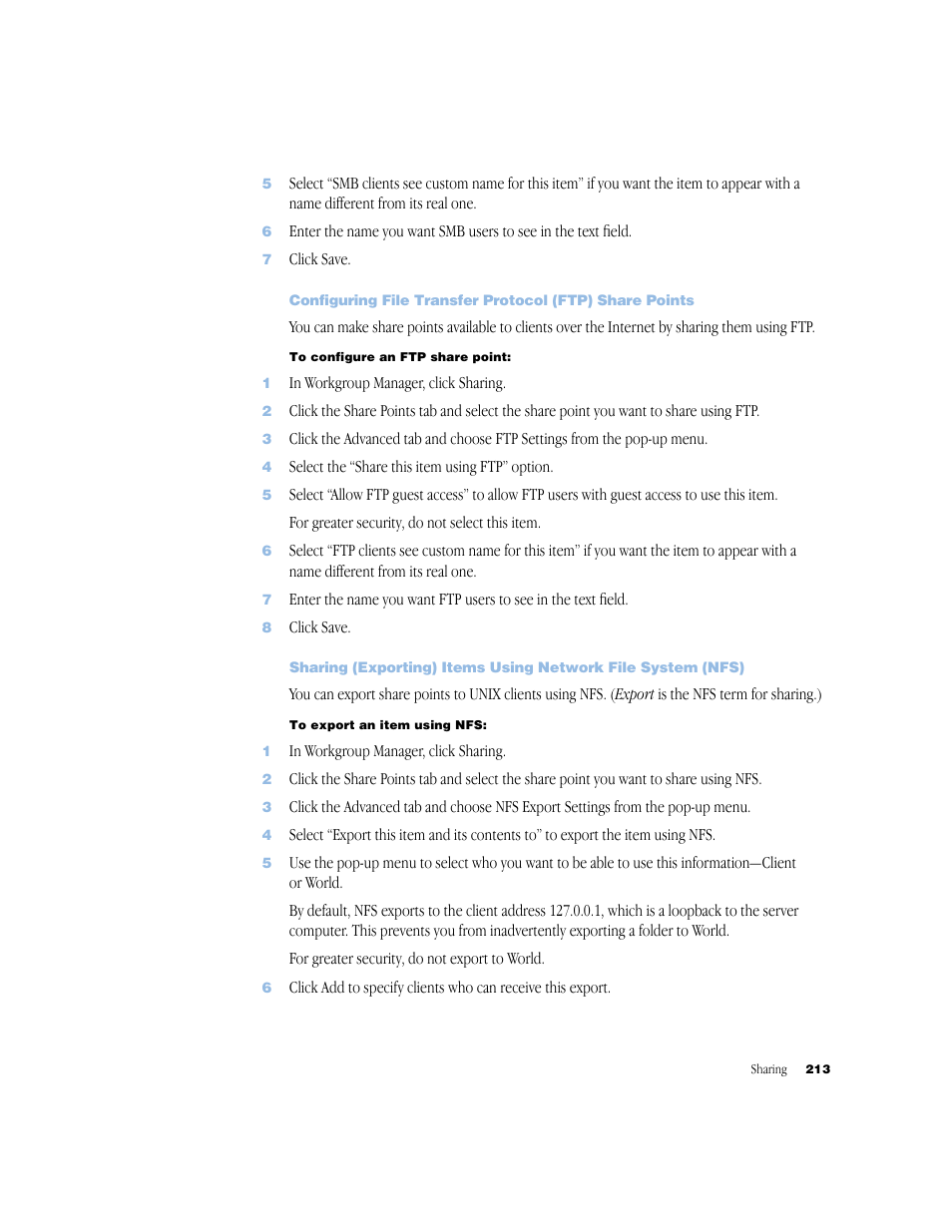 Apple Mac OS X Server (Administrator’s Guide) User Manual | Page 213 / 622