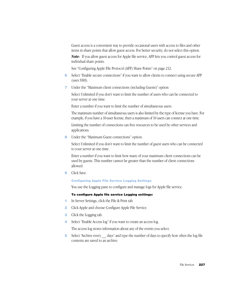 Apple Mac OS X Server (Administrator’s Guide) User Manual | Page 227 / 622