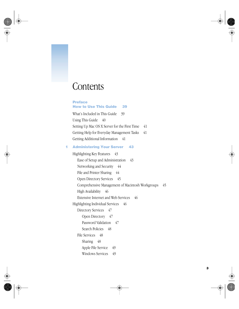 Apple Mac OS X Server (Administrator’s Guide) User Manual | Page 3 / 622