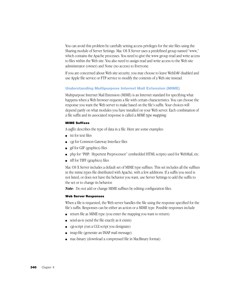 Apple Mac OS X Server (Administrator’s Guide) User Manual | Page 340 / 622