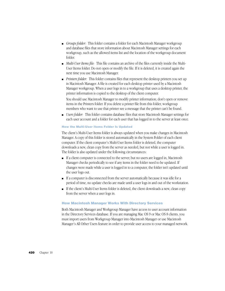 Apple Mac OS X Server (Administrator’s Guide) User Manual | Page 420 / 622