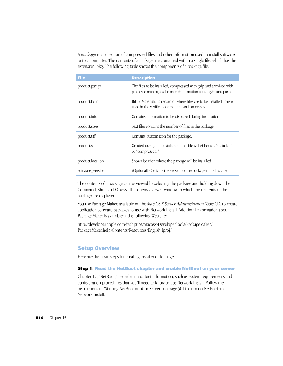 Setup overview | Apple Mac OS X Server (Administrator’s Guide) User Manual | Page 510 / 622