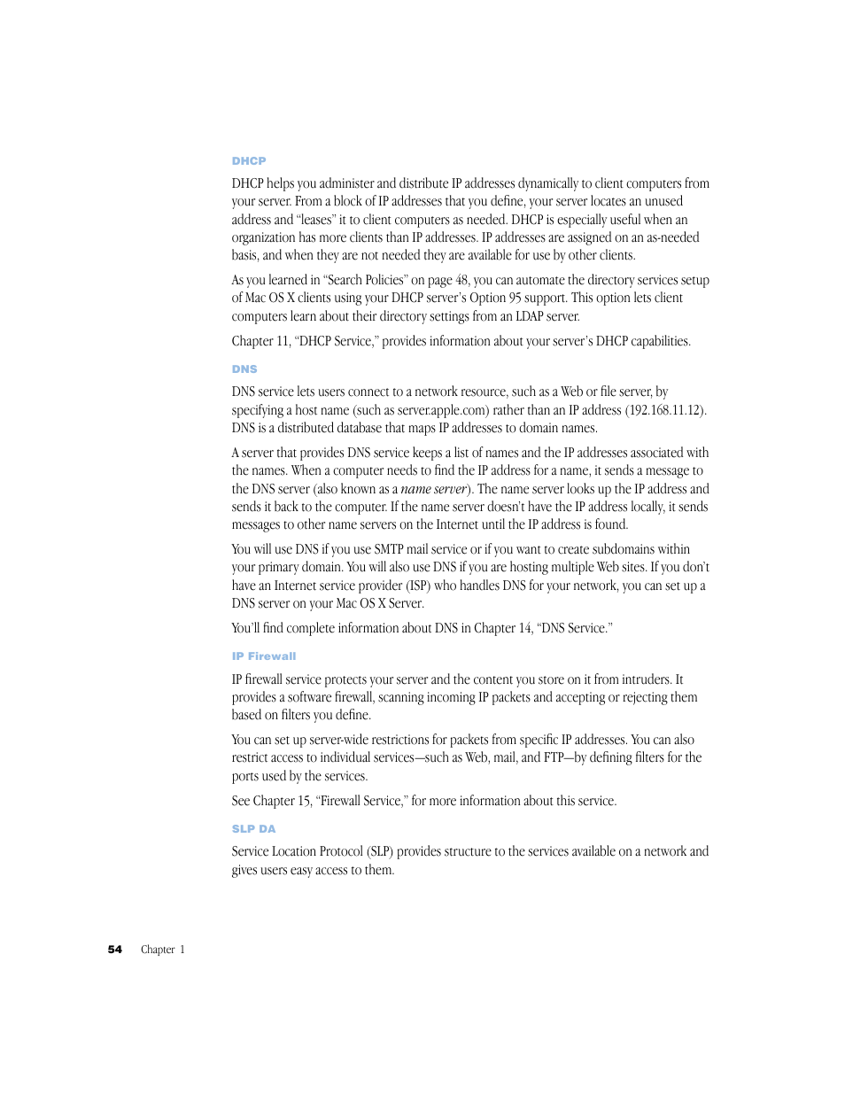 Apple Mac OS X Server (Administrator’s Guide) User Manual | Page 54 / 622