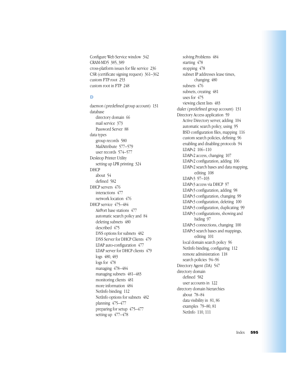 Apple Mac OS X Server (Administrator’s Guide) User Manual | Page 595 / 622