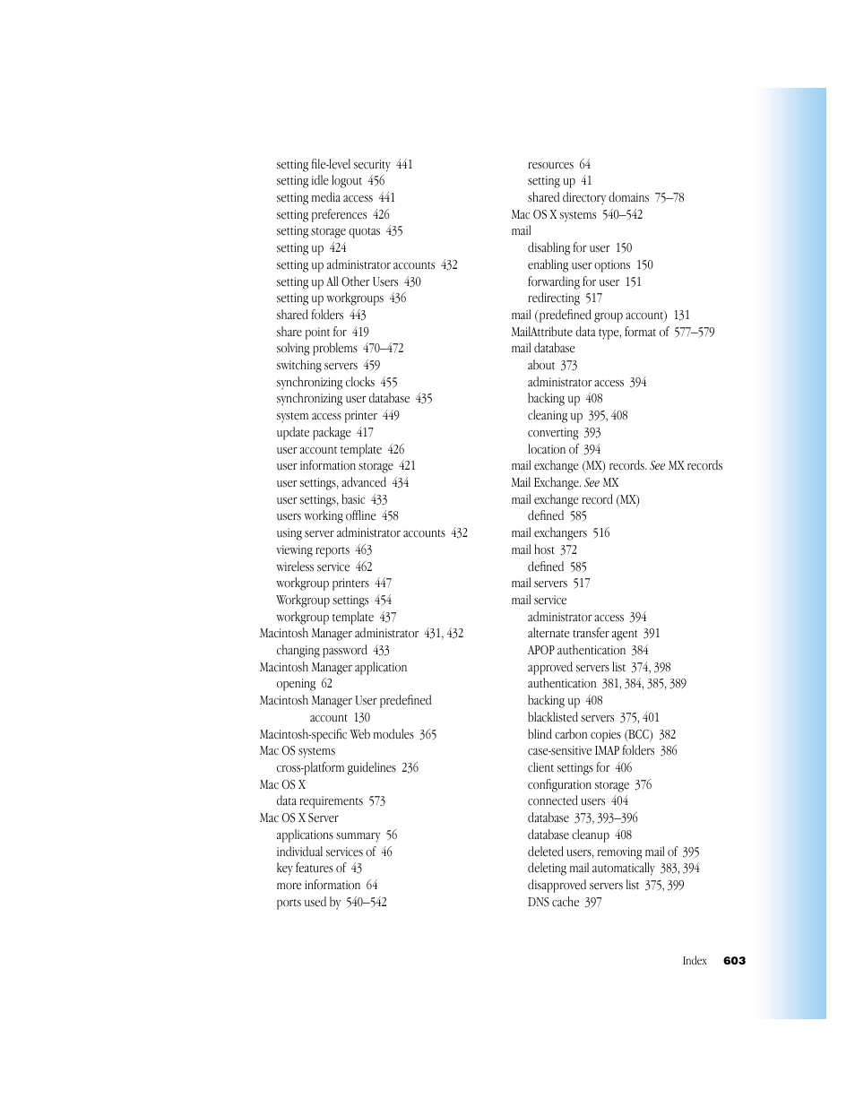 Apple Mac OS X Server (Administrator’s Guide) User Manual | Page 603 / 622