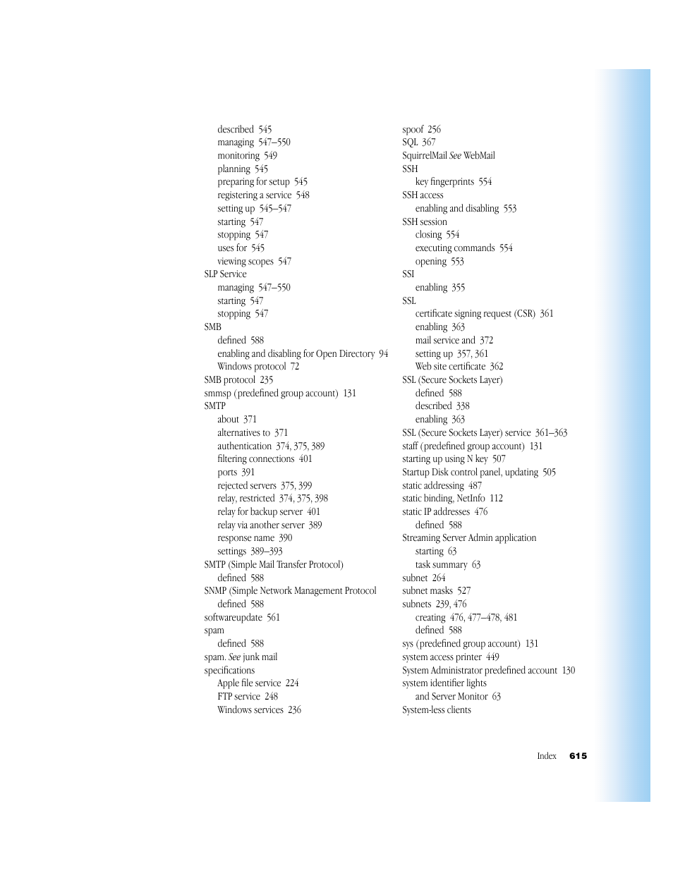 Apple Mac OS X Server (Administrator’s Guide) User Manual | Page 615 / 622