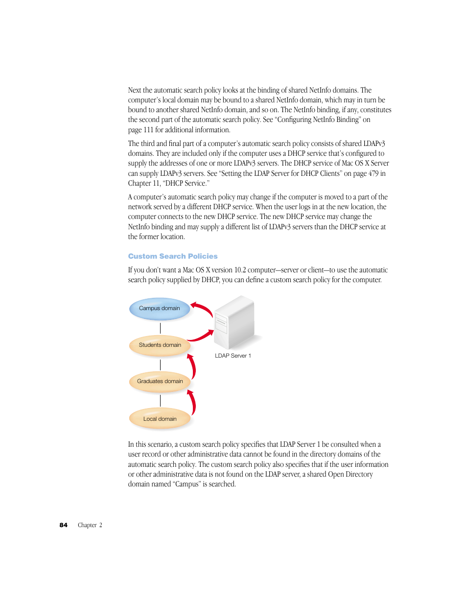 Custom search policies | Apple Mac OS X Server (Administrator’s Guide) User Manual | Page 84 / 622