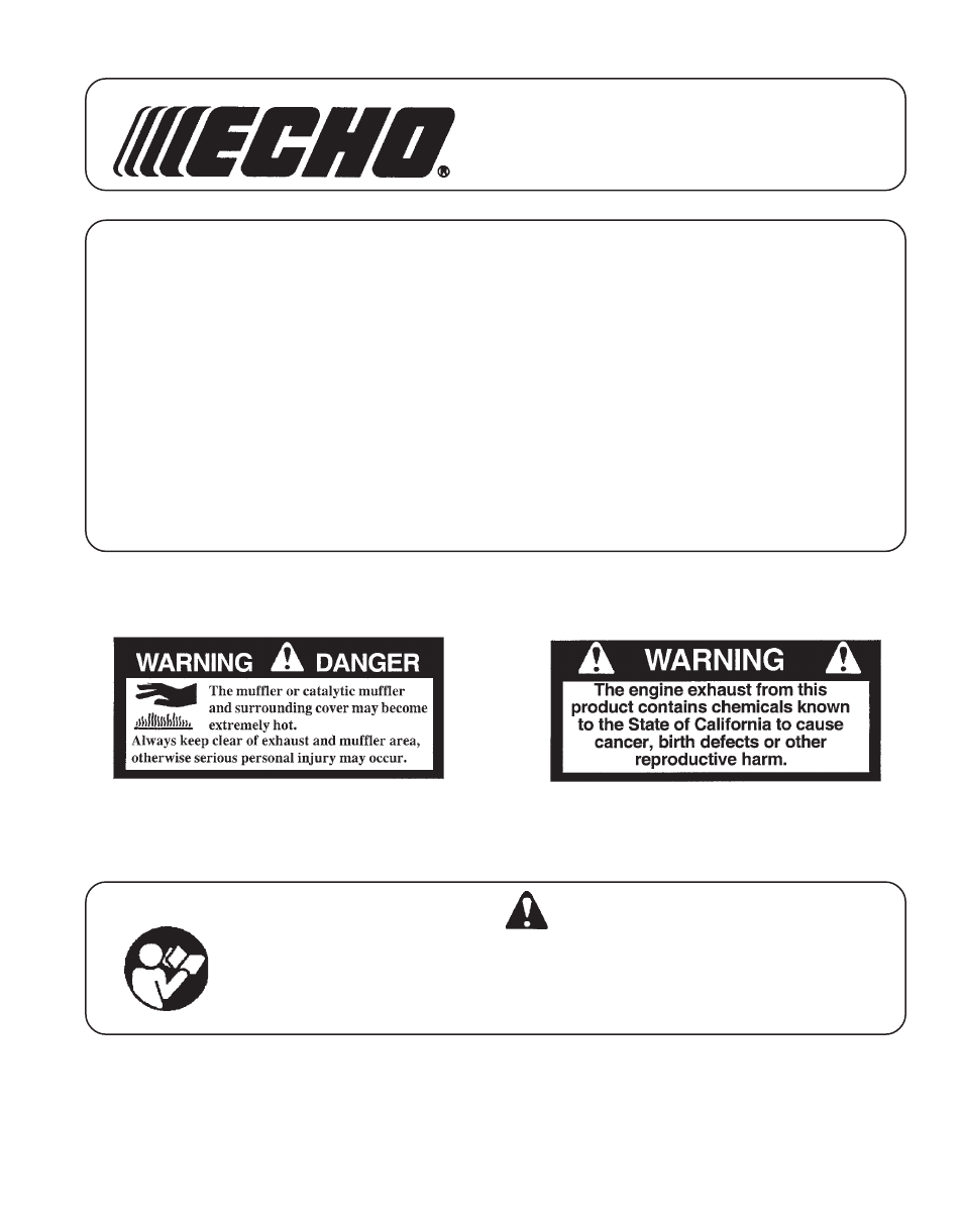 Echo PAS-230 User Manual | 24 pages