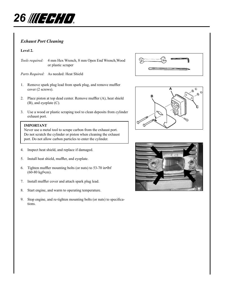 Echo PPT-280 Serial E08612001001 - E08612005941 User Manual | Page 26 / 40