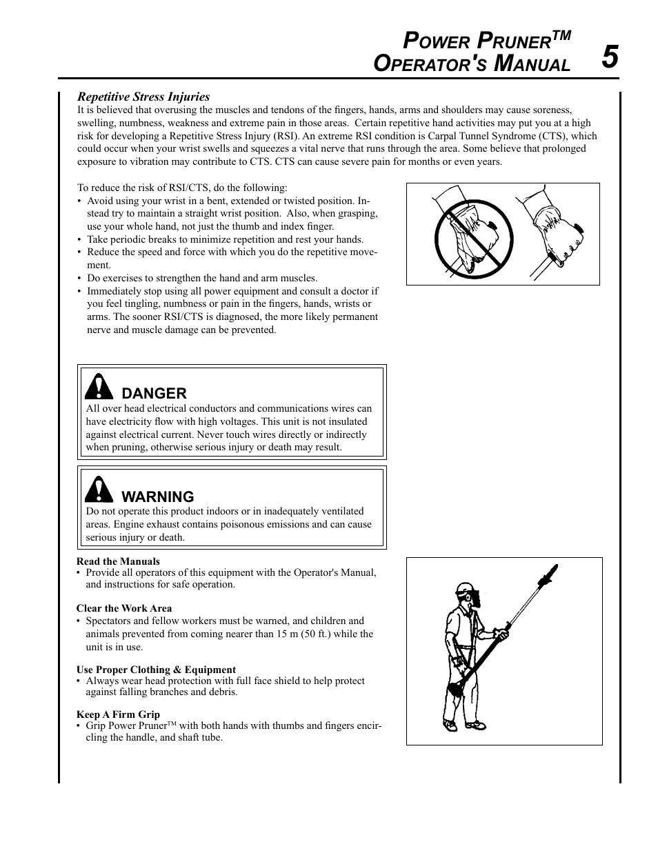 Ower, Runer, Perator | Anual | Echo PPT-280 Serial E08612001001 - E08612005941 User Manual | Page 5 / 40