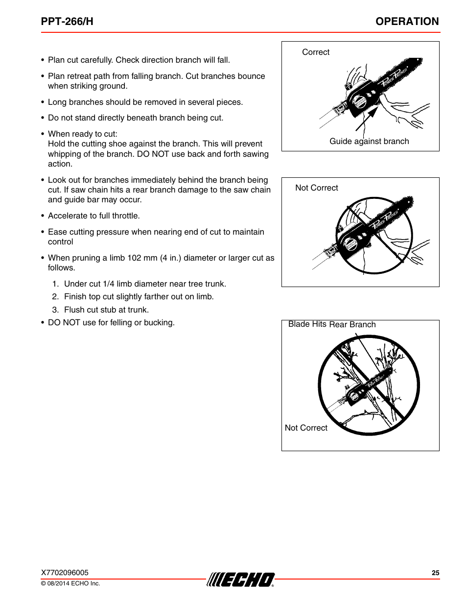 Ppt-266/h operation | Echo PPT-266H User Manual | Page 25 / 40