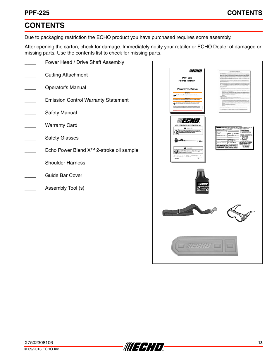 Echo PPF-225 User Manual | Page 13 / 40