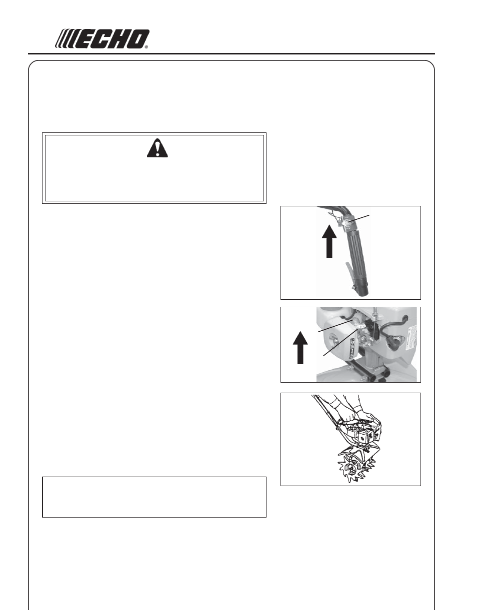 Warning danger | Echo TC-210 Serial 05001001 - 05999999 User Manual | Page 12 / 24