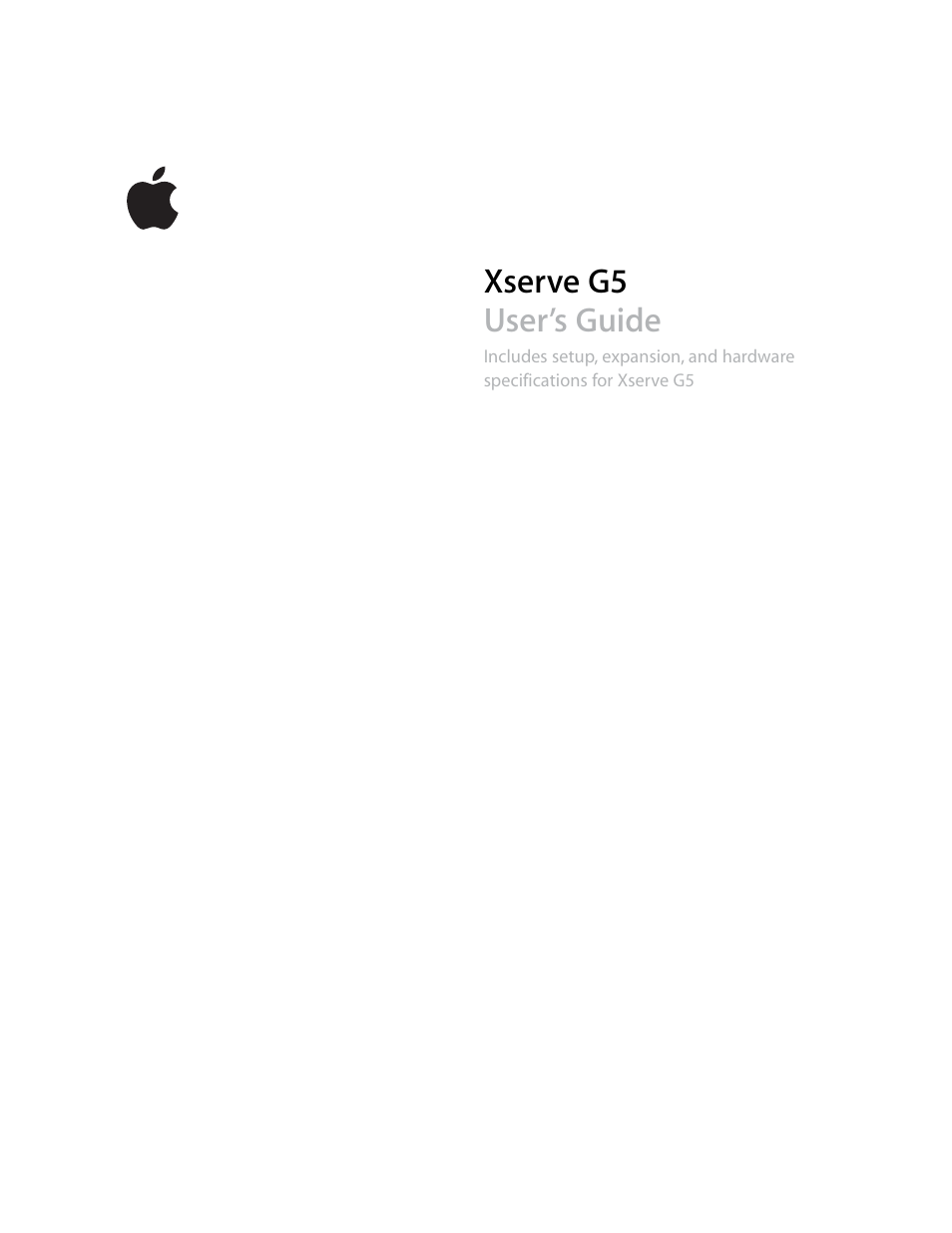 Apple Xserve G5 User Manual | 96 pages