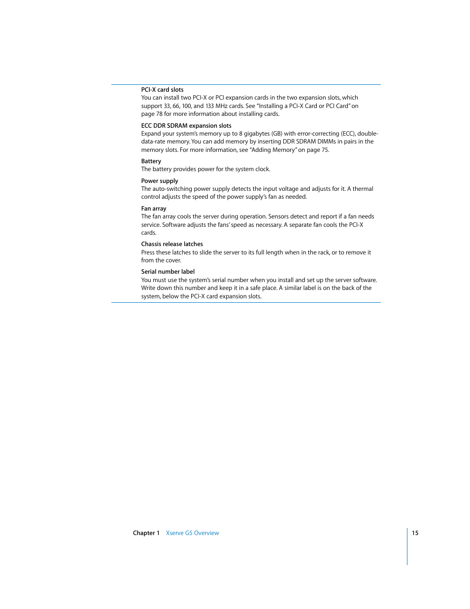 Apple Xserve G5 User Manual | Page 15 / 96