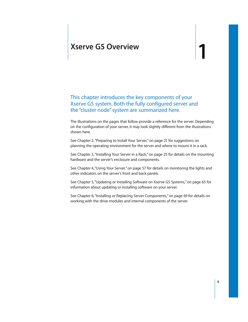 Xserve g5 overview | Apple Xserve G5 User Manual | Page 9 / 96