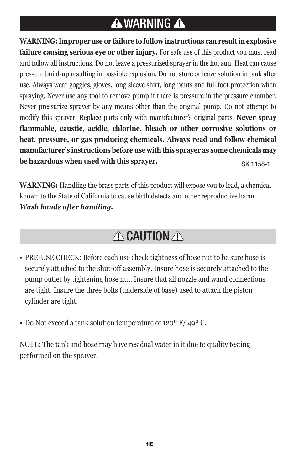 Warning, Caution | Echo MS-53BPE User Manual | Page 2 / 14