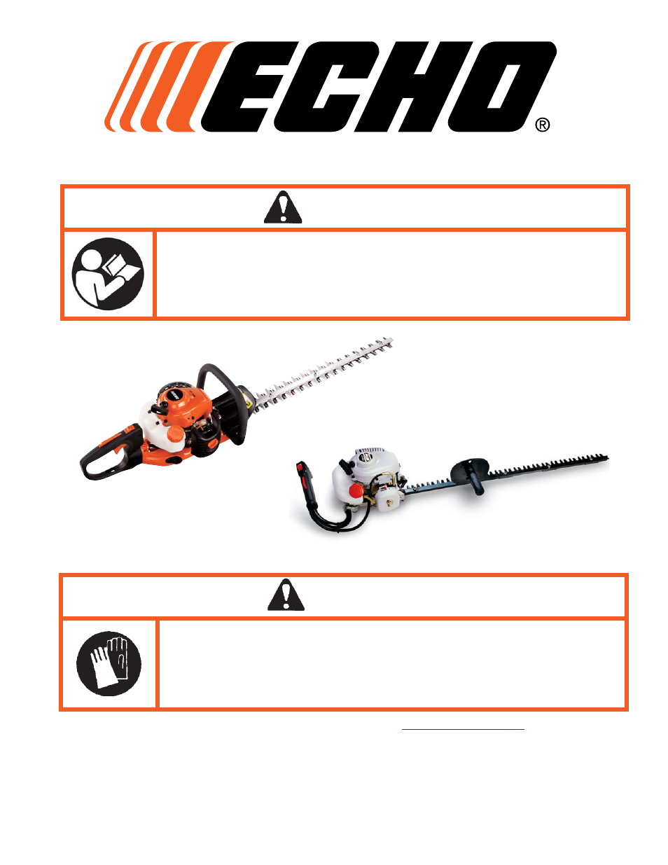 Echo HEDGE TRIMMERS SAFETY MANUAL User Manual | 36 pages