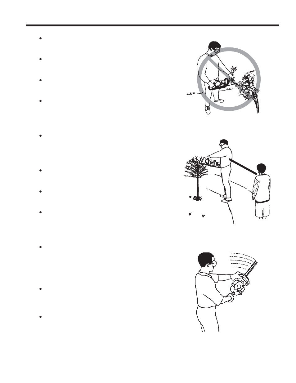 Operation, 15 ft | Echo HEDGE TRIMMERS SAFETY MANUAL User Manual | Page 19 / 36