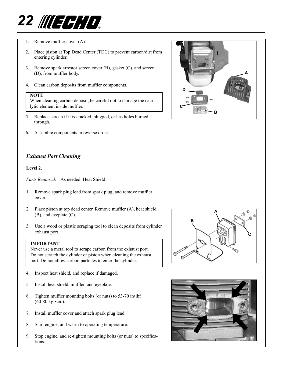 Echo SRM-280T Serial S74212028776 - S74212040474 User Manual | Page 22 / 36