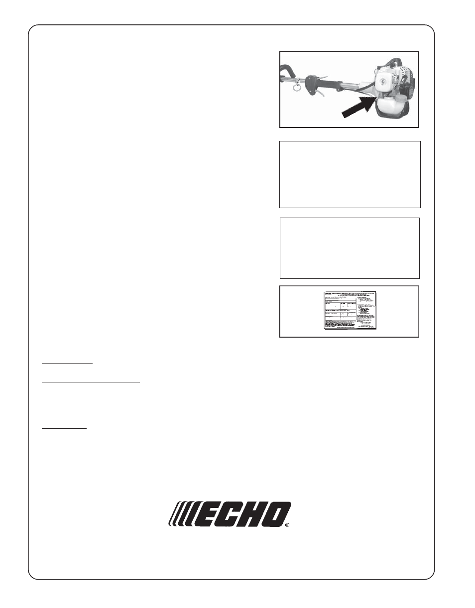 Echo SRM - 230S User Manual | Page 28 / 28