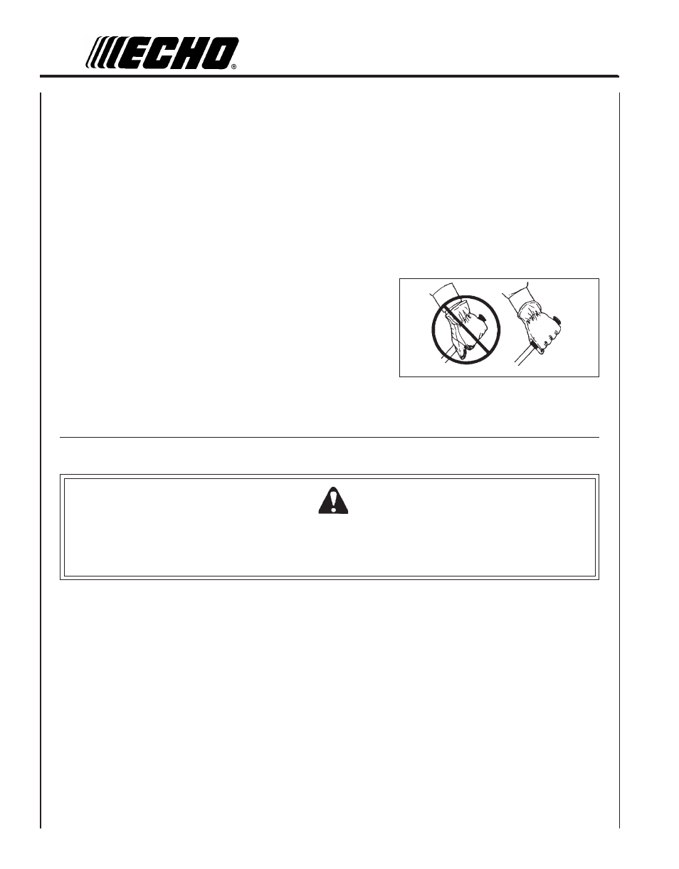 Warning danger | Echo SRM - 230S User Manual | Page 6 / 28