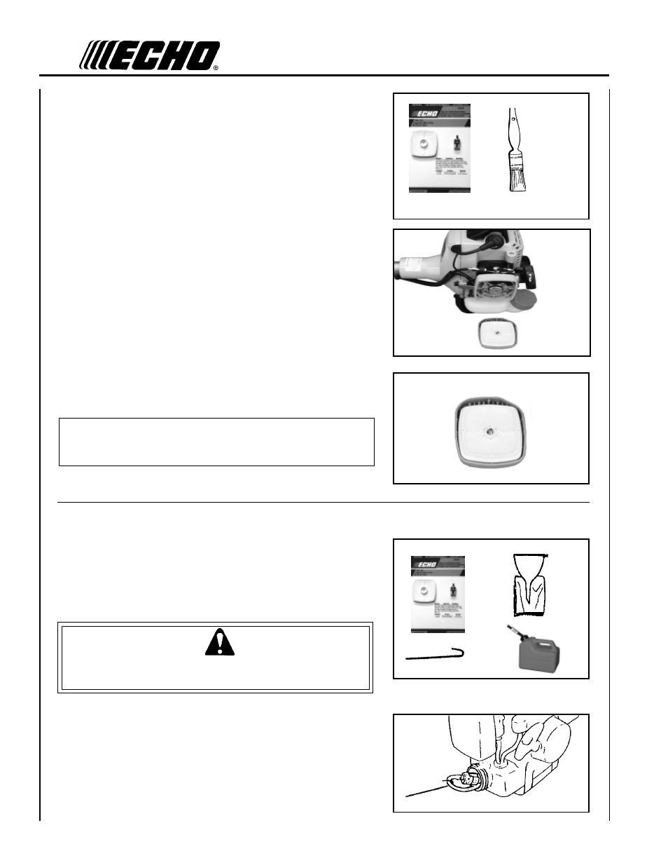 Warning danger | Echo GT-230 User Manual | Page 20 / 28