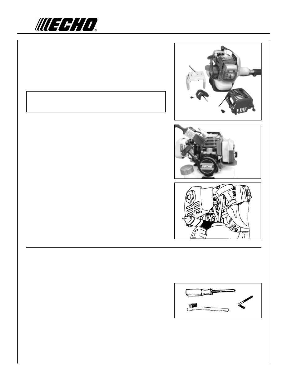 Spark arrestor screen | Echo GT-230 User Manual | Page 22 / 28