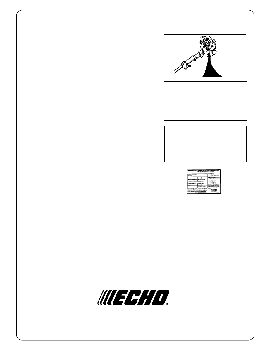 Echo GT-230 User Manual | Page 28 / 28