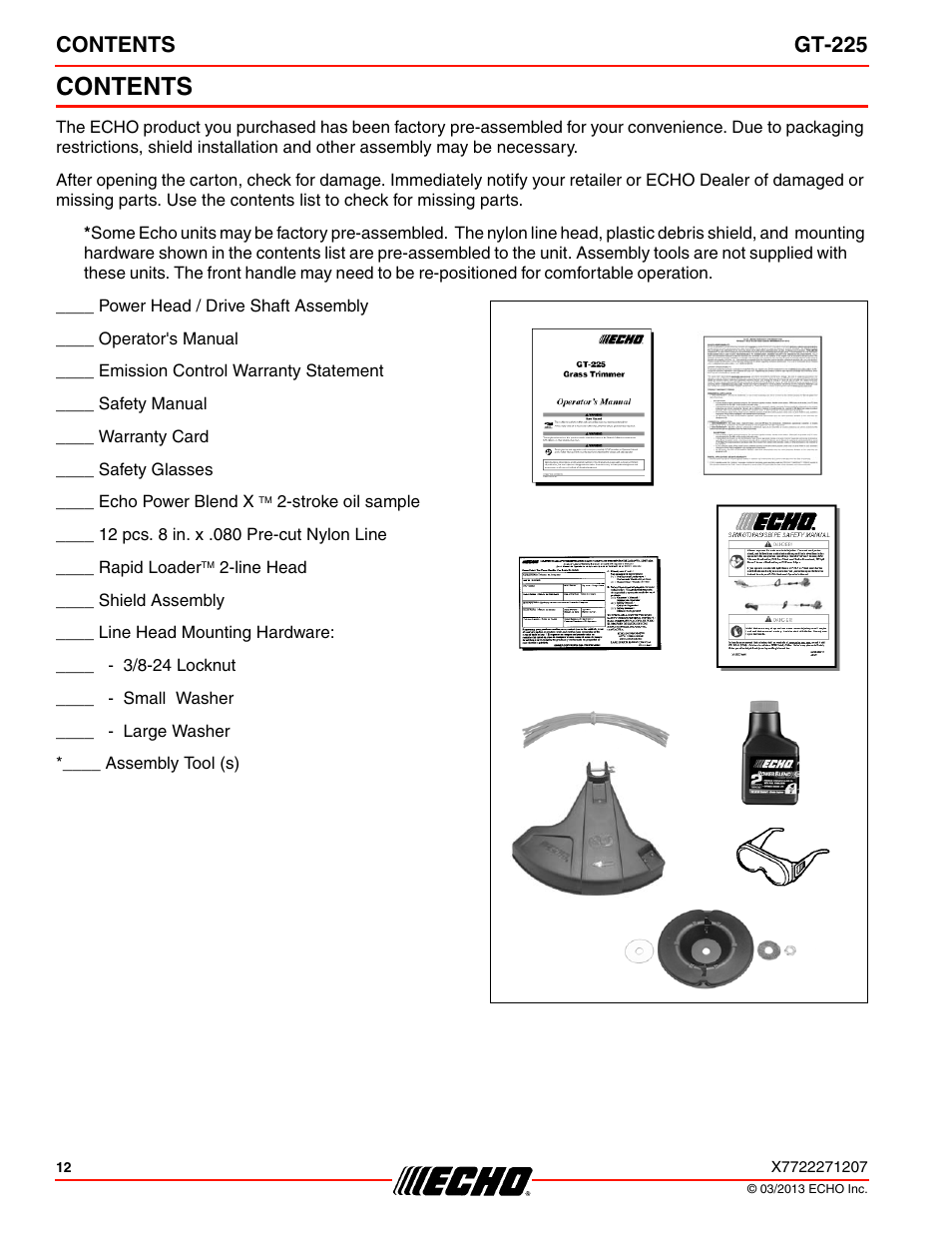 Echo GT-225 User Manual | Page 12 / 32