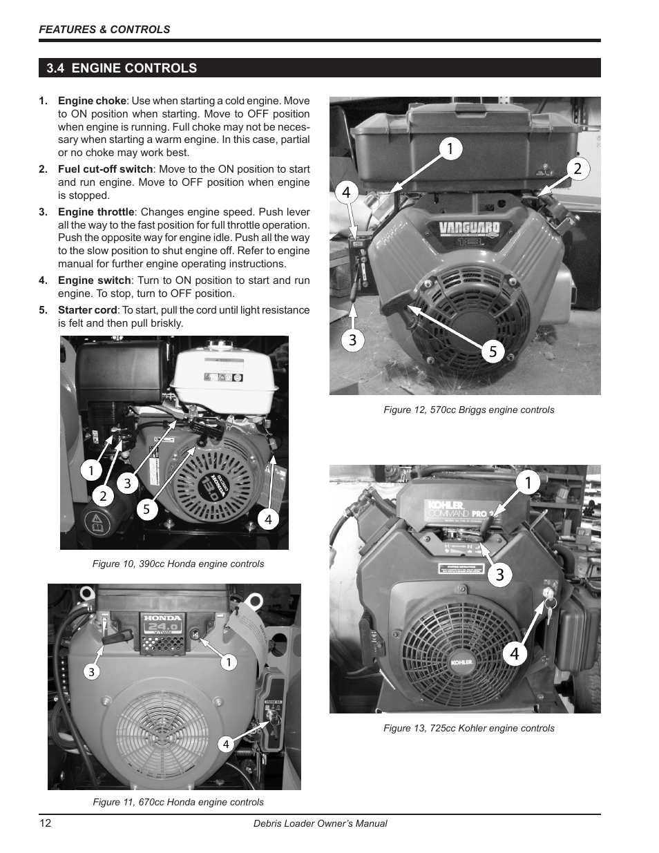 4 engine controls | Echo DL10570 Owners Manual v.1 User Manual | Page 16 / 28